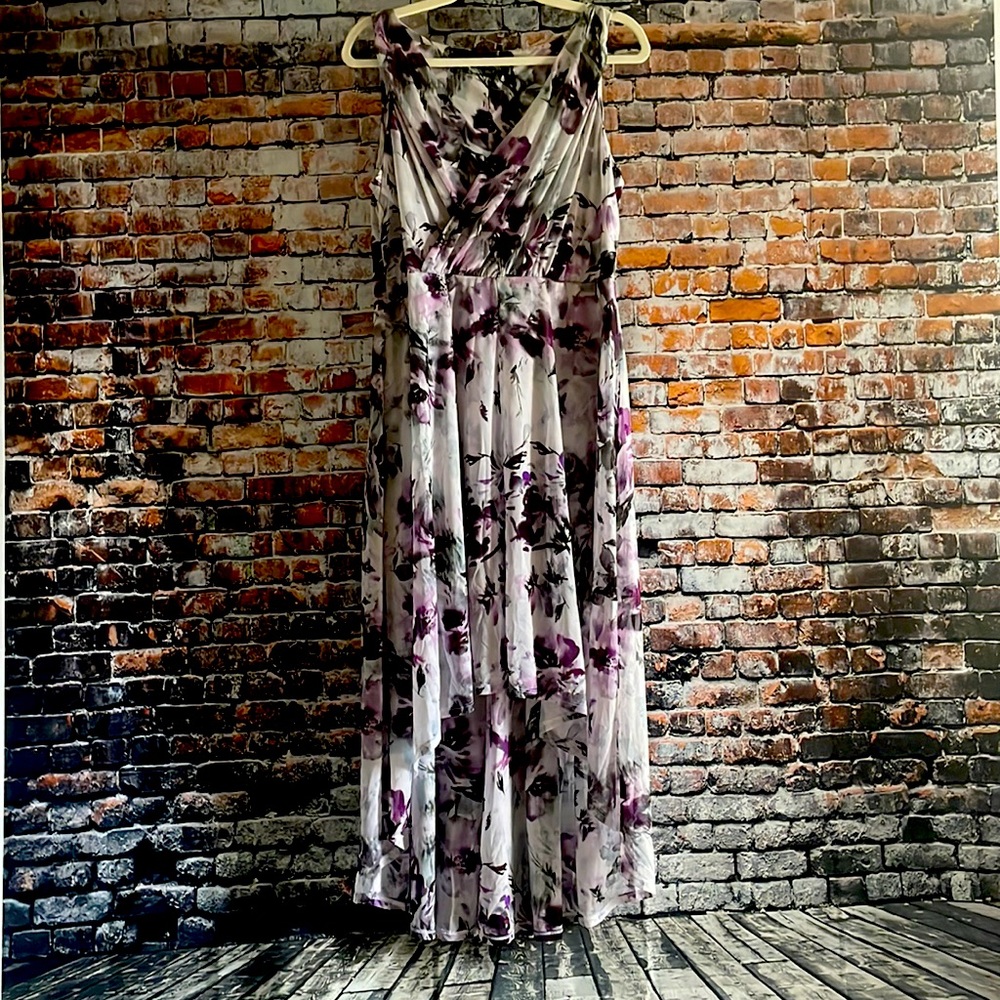 Simply Vera by Vera Wang long Hi Low sheer gown Petite L